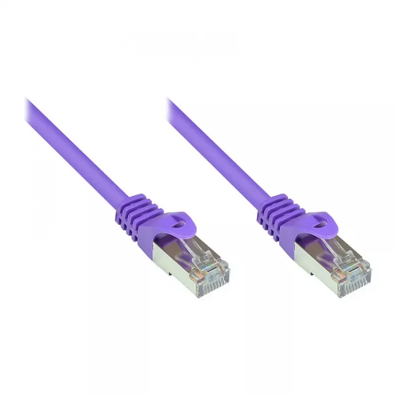 GoodConnections Alcasa RJ45 Patch Cable, Cat5e, UTP, 0,15 m, Auksuota, Violetinė