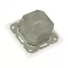 GoodConnections Network Outlet Cat. 6, 2xRJ45, Shielded, Flush-mount, Design-compatible, Vertical Cable Entry, Pearl White RAL 1013 (GC-N0025)