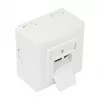 GoodConnections Cat.6 tinklo lizdas, 2xRJ45, ekranuotas, paviršinis montavimas, vertikalus kabelio įvadas, signalinė balta RAL9003 (GC-N0026)
