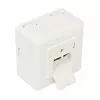 GoodConnections Cat.6 tinklo sieninis lizdas, 2xRJ45, ekranuotas, paviršinis montavimas, perlamutrinė balta RAL1013, GC-N0027