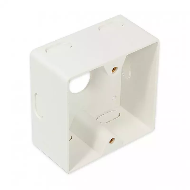 GoodConnections Cat.6 tinklo sieninis lizdas, 2xRJ45, ekranuotas, paviršinis montavimas, perlamutrinė balta RAL1013, GC-N0027