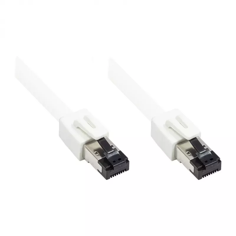 GoodConnections RNS® Cat.8.1 S/FTP Patch Cable, PiMF, LSZH, 2000MHz, 40Gbit/s, White, 0.5m
