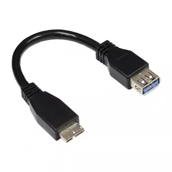 GoodConnections USB 3.0 OTG adapterio laidas, Micro USB B kištukas į USB-A lizdą, juodas, 0,1 m