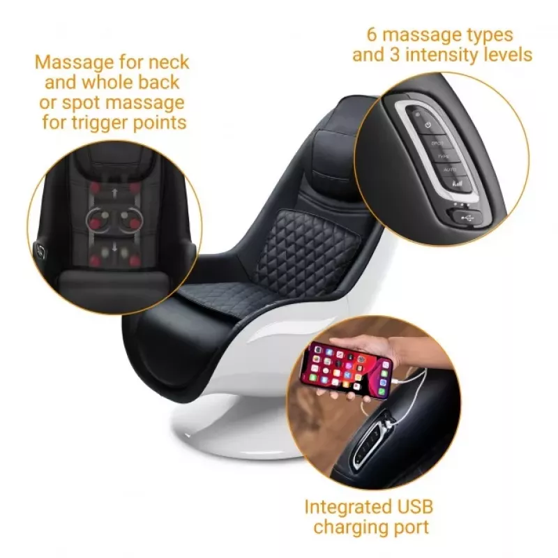 Medisana RS 660 Shiatsu masažinis kėdė su šildymu, juoda