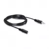 DELOCK Audio ilginimo kabelis 3,5 mm lizdas Kištukas į Lizdą 3 m Juodas