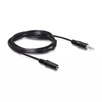DELOCK Audio ilginimo kabelis 3,5 mm lizdas Kištukas į Lizdą 3 m Juodas