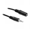 DELOCK Audio ilginimo kabelis 3,5 mm lizdas Kištukas į Lizdą 3 m Juodas