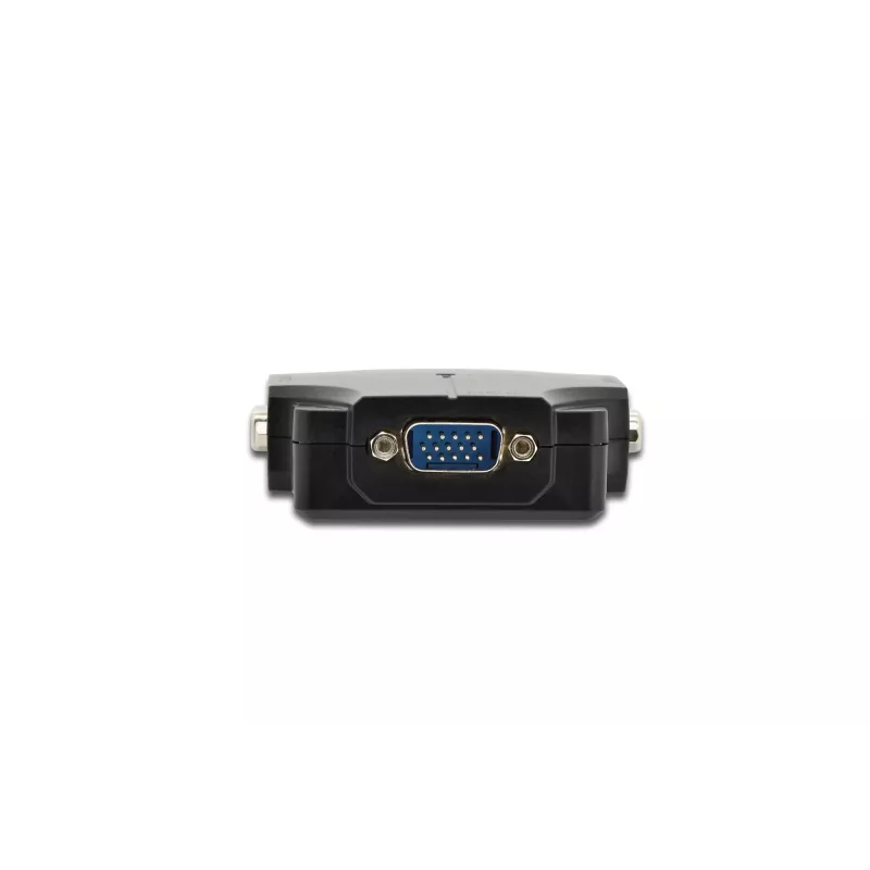 DIGITUS DS-41120-1 VGA skirstytuvas 2 prievadai plastikinis korpusas 350 MHz HDSUB 15/M į 2x HDSUB 15/F 1080p