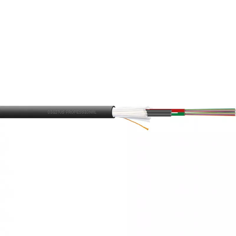 DIGITUS Vidaus / Lauko montavimo kabelis A/I-DQ (ZN) BH 9/125µm OS2, 24 skaidulos, CPR Dca, LSZH