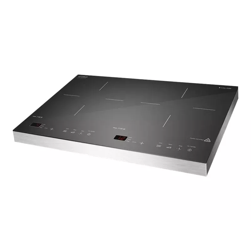 CASO S-Line 3500 laisvai pastatoma indukcinė kaitlentė, 2 kaitvietės, sensorinis valdymas, juoda, 3500 W