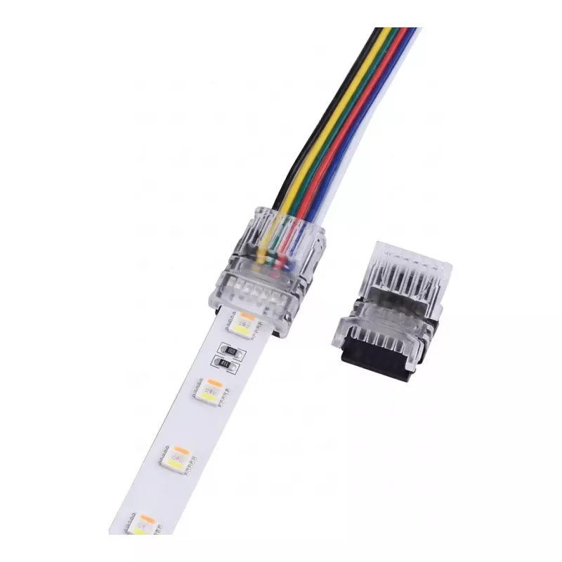 SYNERGY21 LED FLEX Strip Easy Connect Strip to Wire 12mm RGB-CCT (RGB-WW) Connector