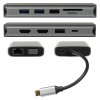 PLUSONIC USB-C Docking Adapter 8in1 - Space Gray