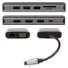 PLUSONIC USB-C Docking Adapter 8in1 - Space Gray