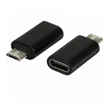Synergy21 ALLTRAVEL USB-C Kištukas į Micro-USB Lizdą Adapterio Laidas - Juoda