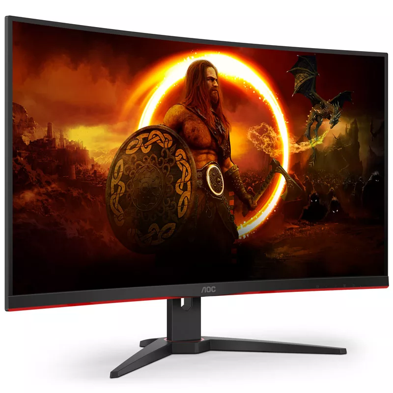 AOC CQ32G2SE 31.5 inch lenktas QHD žaidimų monitorius, 165Hz, FreeSync Premium, VA, 1ms MPRT, DP/HDMI