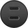 GOOBAY Dvigubas USB-C PD automobilinis greitasis įkroviklis (Power Delivery), juodas - 30W (12/24V) Tinka įrenginiams su USB-C