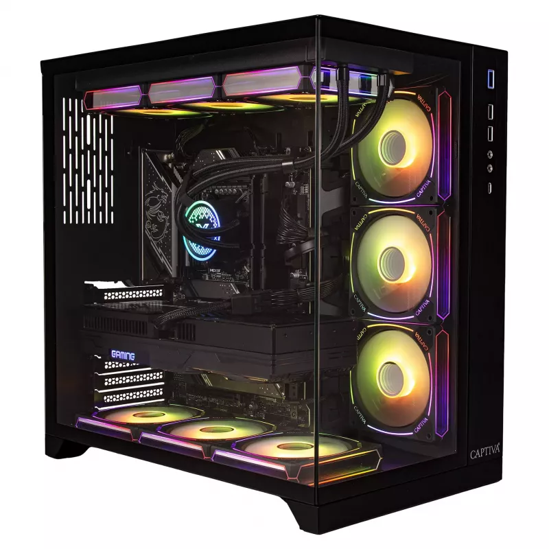 CAPTIVA R89-083 Aukščiausios klasės žaidimų kompiuteris Ryzen 7 9800X3D 32GB DDR5 2TB NVMe SSD RTX 5080 Windows 11