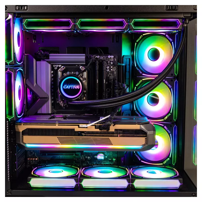 CAPTIVA R89-083 Aukščiausios klasės žaidimų kompiuteris Ryzen 7 9800X3D 32GB DDR5 2TB NVMe SSD RTX 5080 Windows 11
