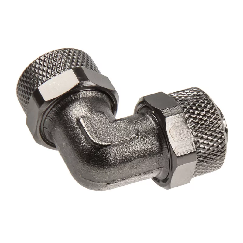 Adapter 90 laipsnių 13/10mm į 13/10mm - nikelio juodas
