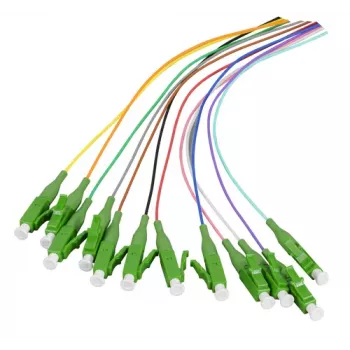 EFB Elektronik Fiber Pigtail LC-APC 9/125 µm OS2, 12 spalvų rinkinys, 2 m