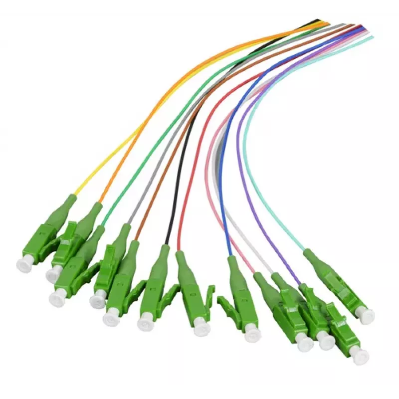 EFB Elektronik Fiber Pigtail LC-APC 9/125 µm OS2, 12 spalvų rinkinys, 2 m