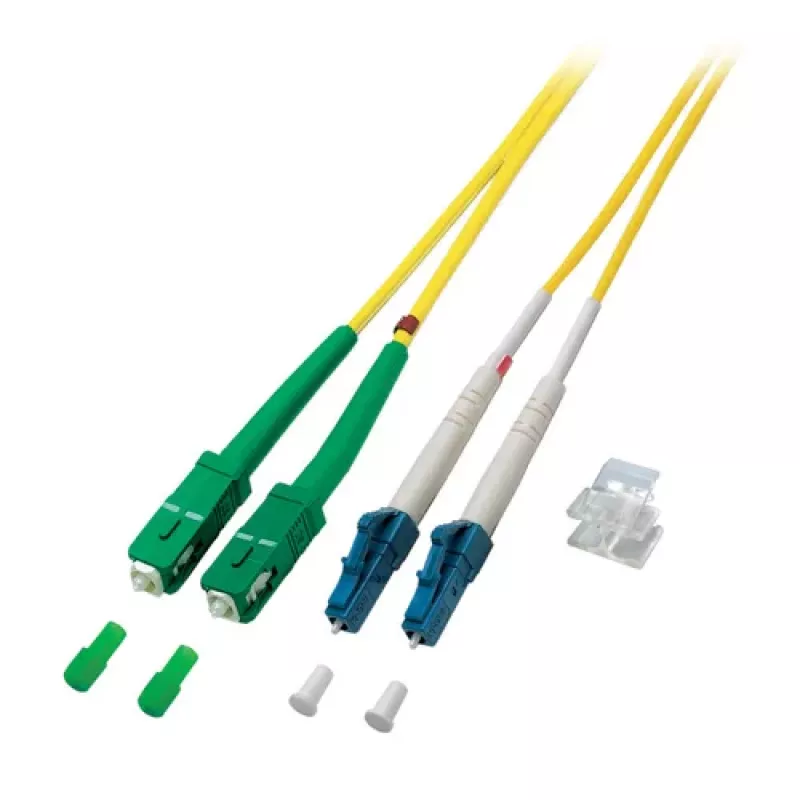 EFB Elektronik ECOFIBER Skaidulinės optikos jungiamasis laidas SC/APC Vienmodis (OS2) 1m Geltonas