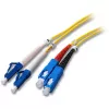 EFB Elektronik Duplex Jumper LC-SC OS2 Vienmodis šviesolaidinis jungiamasis kabelis, 9/125µm, LSZH, geltonas, 2,0 mm, 25 m
