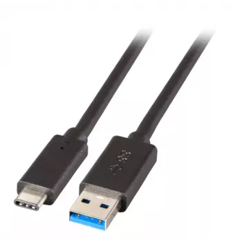 EFB Elektronik USB 3.2 Gen 1 SuperSpeed kabelis, Type-A kištukas į Type-C kištuką, 3A, 5 Gbit/s, 0,5 m, juodas