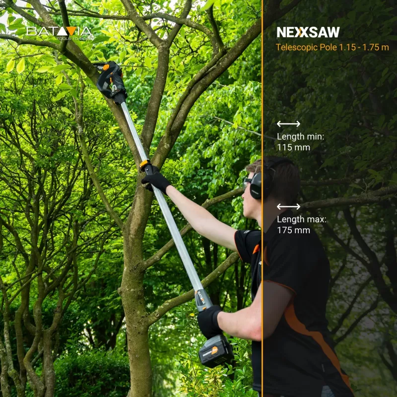 Batavia teleskopinis strypas 1,15–1,75 m, skirtas Nexxsaw ir Nexxcut