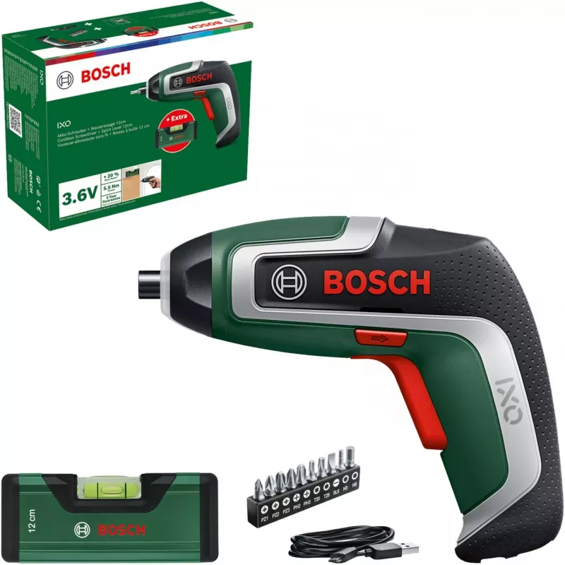 Bosch IXO 7 Level Set belaidis atsuktuvas 2.0 Ah (06039E0008)