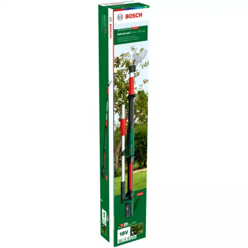 Bosch AdvancedPrune 18V-45 belaidės genėjimo žirklės iki 45 mm su akumuliatoriumi ir įkrovikliu Žalia/Juoda (06008C5000)