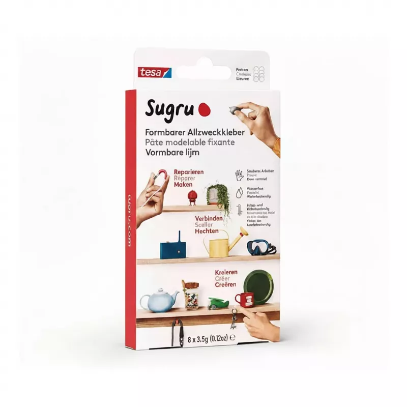 TESA Sugru Formuojami Visiems Tikslams Skirti Klijai 8 Vnt Įvairių Spalvų