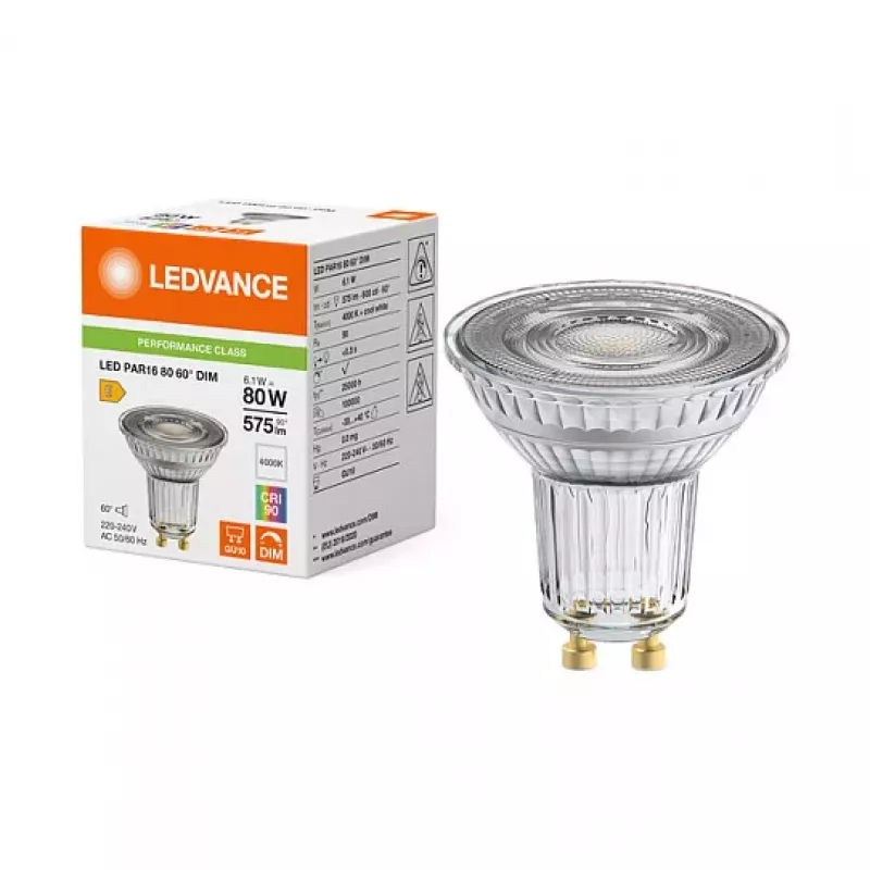 Osram LED PAR16 80 60° DIM P 6.1W 940 GU10 Dimmable LED Reflector Lamp