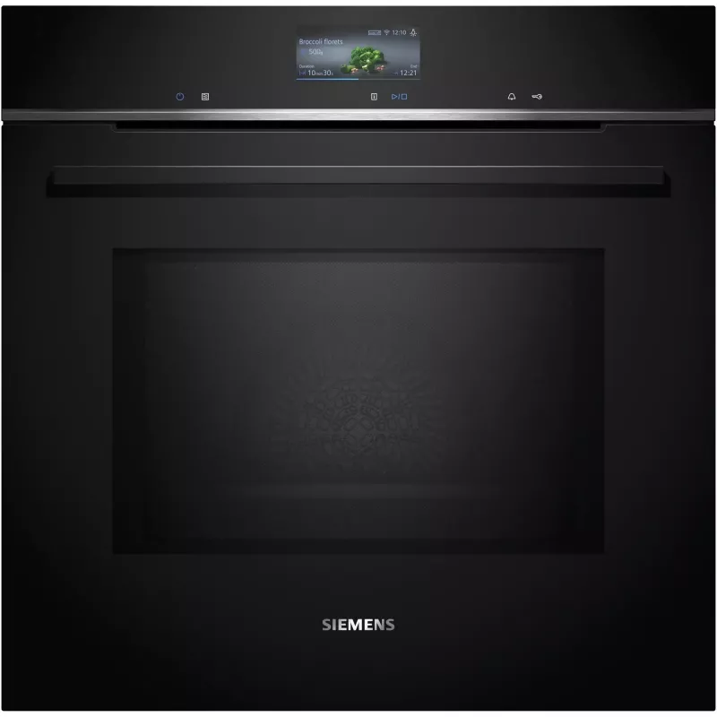 SIEMENS HM736GAB1 iQ700 Įmontuojama orkaitė su mikrobangų krosnele, juoda, 60 cm, Home Connect