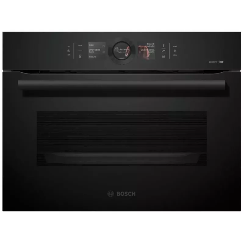 Bosch CSG856RC7 įmontuojama kompaktiška orkaitė su garų funkcija, 47 l, jutiklinis valdymas, Home Connect