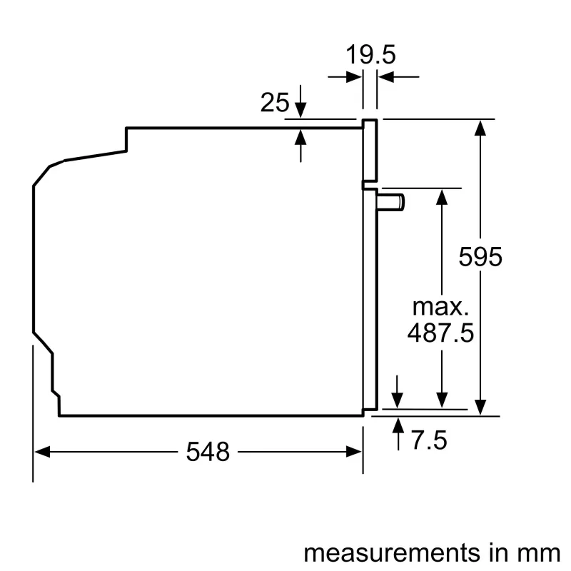 Bosch HBA2340B0 Įmontuojama orkaitė, 71 L, A energijos klasė, juoda