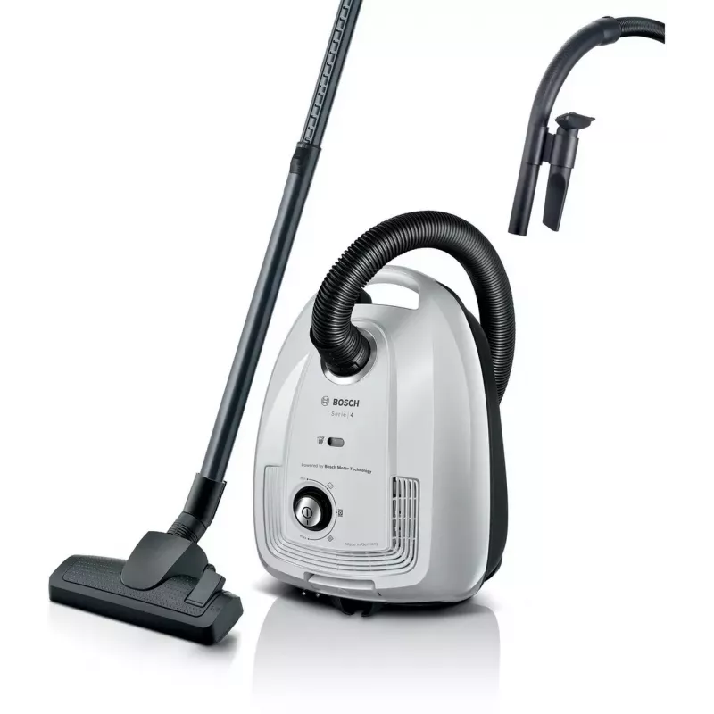 Bosch BGL38WH2 Cilindrinis dulkių siurblys su maišeliu, 600 W, baltas/antracitas