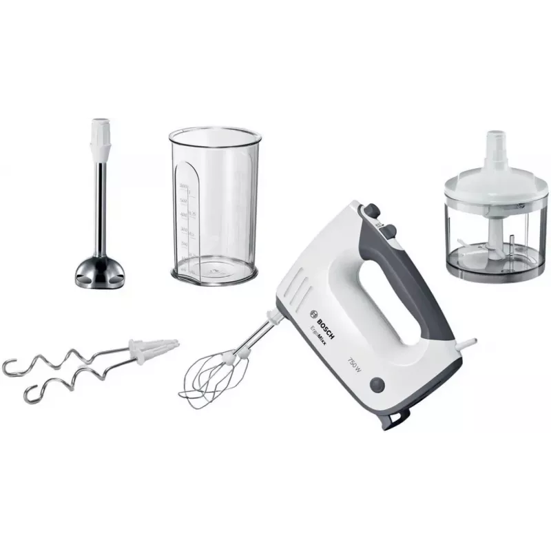 Bosch MFQ37480 ErgoMixx rankinis plaktuvas, 750 W, balta/pilka