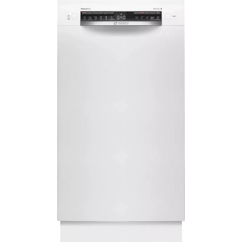 Bosch SPU4HMW01S Laisvai pastatoma siaura indaplovė, balta, 9 komplektai, energijos klasė C, 45 dB, EcoSilence Drive, Home Connect