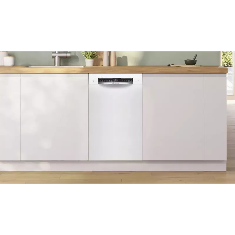 Bosch SPU4HMW01S Laisvai pastatoma siaura indaplovė, balta, 9 komplektai, energijos klasė C, 45 dB, EcoSilence Drive, Home Connect