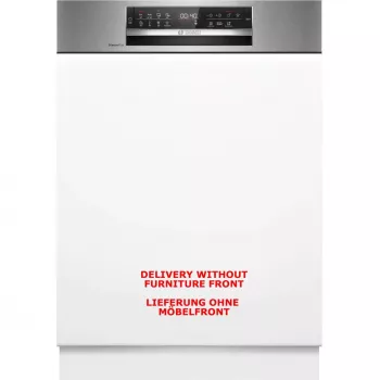 BOSCH SMI6ECS12E Serie 6 Pusiau integruota indaplovė (Šlifuotas nerūdijantis plienas, 60 cm, Home Connect)