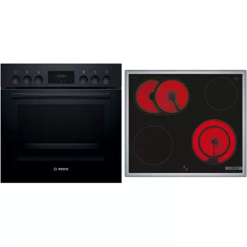 Bosch HND211LB2 Juodas įmontuojamas orkaitės ir indukcinės kaitlentės rinkinys (HEF113BB0 + NKN645GA2E)