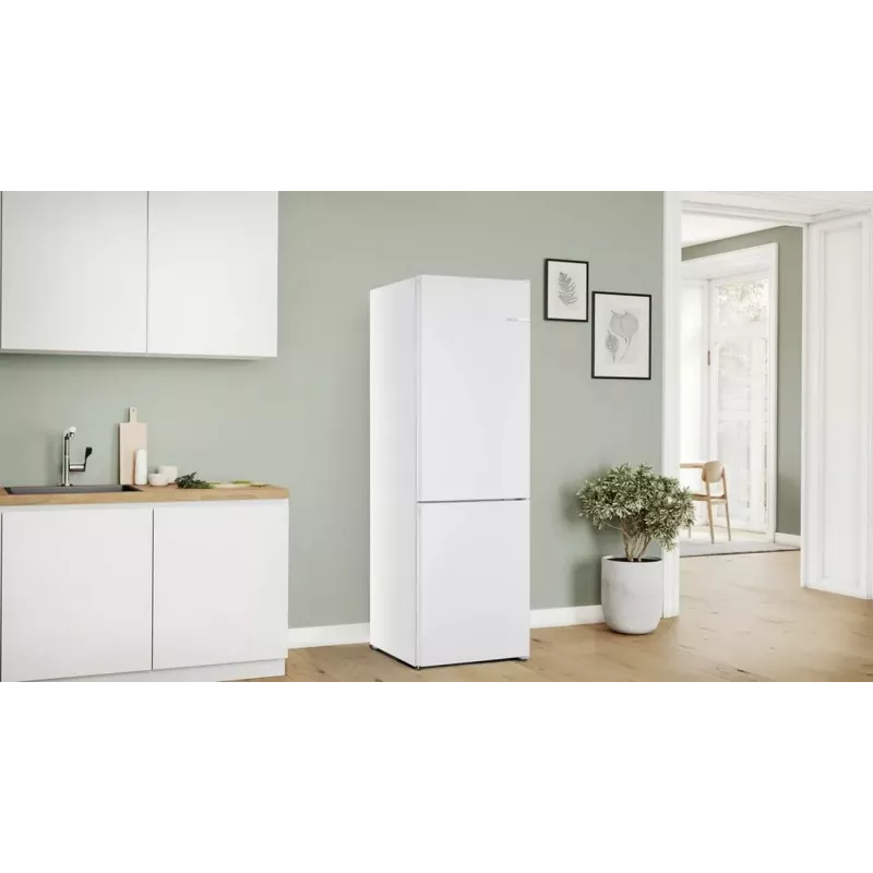 Bosch KGN362WCF Laisvai pastatomas šaldytuvas-šaldiklis, baltas, 308L, NoFrost, VitaFresh