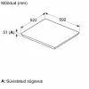 Bosch PIE61ABB5E Induction Hob 4 Zones TouchSelect Black