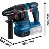 BOSCH Power Tools 18V Professional Combo Kit: Rotary Hammer GBH 18V-22 + Drill Driver GSR 18V-65 + Impact Wrench GDX 18V-285 (Blue/Black, 3x 5.0Ah Li-Ion Batteries, Tool Bag)