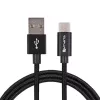 4SMARTS USB-A į USB-C kabelis RapidCord 2A, 2m, juodas