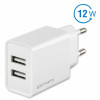 4SMARTS VoltPlug Dual 12W sieninis įkroviklis (be laido), baltas