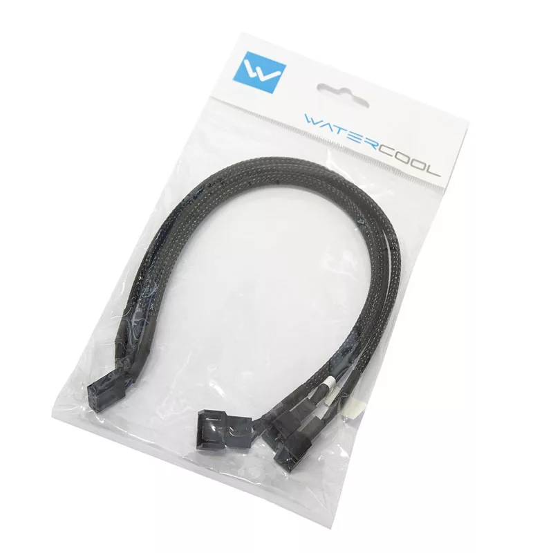Watercool Y-Splitter 3-Fan PWM, Black - 30cm