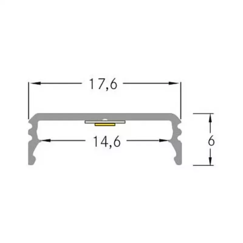 Brumberg 53380262 AB-Profil QUALITYFLEX Aliumininis profilis 2000mm