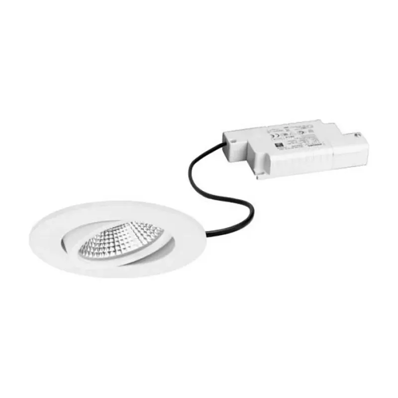 BRUMBERG BB23 LED Recessed Spotlight Set 7W 230V IP65 Round White Swiveling 3000K Warm White Phase-Cut Dimmable